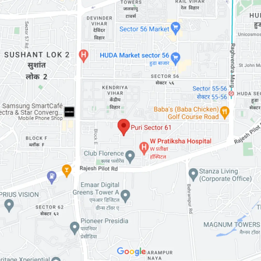 Puri Gurgaon Sector 61 Location map